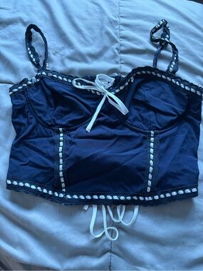 Garage Tie Up Corset Tank Top